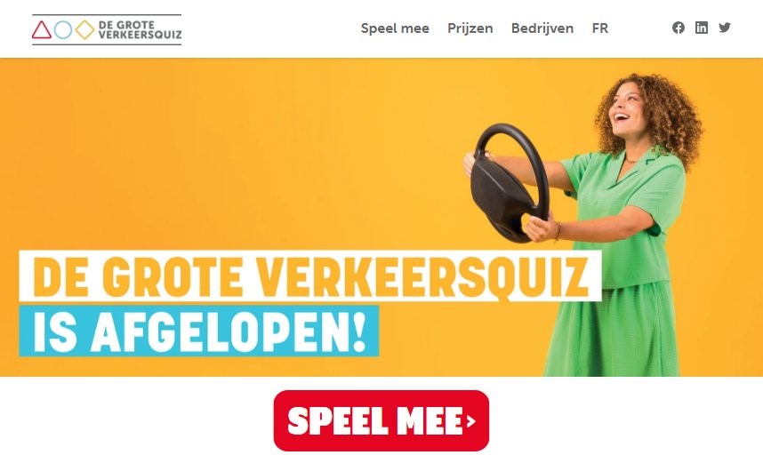 De Grote Verkeersquiz website